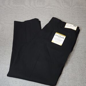 Haggar Performance Mens 42x30 Black Dress Pants Classic Fit Stretch No Iron NWT